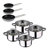 San Ignacio Accu 8 stuks SIP + set 3 pannen Professional Chef Platinum 18/20/24 keuken, chroom, uniek