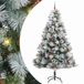 vidaXL Kunstkerstboom Groen en Wit 240 cm PVC en Metaal en Plastic