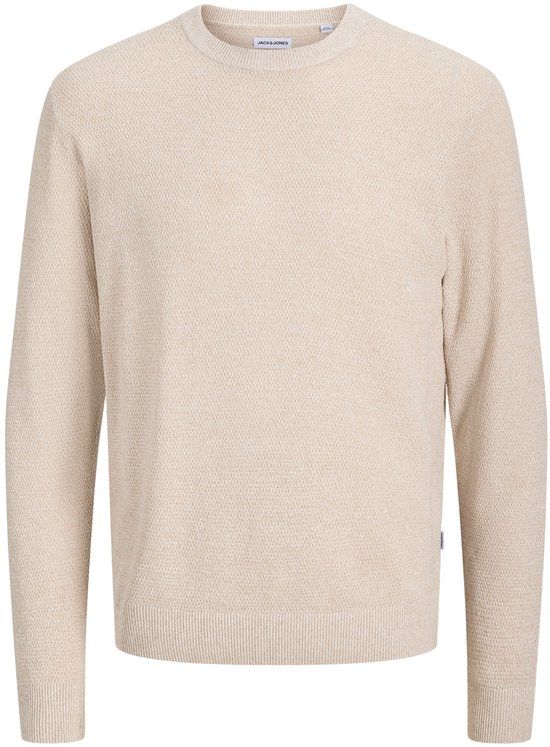 Jack & Jones Heren trui regular fit Beige S Ronde Hals Volwassenen
