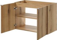 en.casa Wastafelonderkast Newport met deuren 80x60x40 cm eikenkleurig