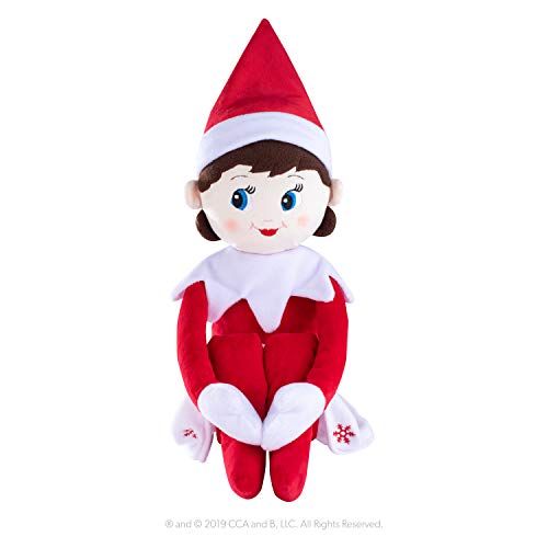 The Elf on the Shelf Plushee Pal Huggable Girl | Elf on a Shelf Christmas Accessories, Ideas and Props for Kids and Adults | Soft Figure Girls Boys Toy Doll