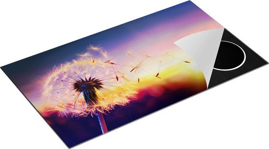 Chefcare Inductie Beschermer Paardenbloem tijdens Zonsondergang - 90x55 cm - Afdekplaat Inductie - Kookplaat Beschermer - Inductie Mat