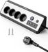 SURIGHT Desktop stekkerdoos - 4-voudig meervoudig stopcontact met USB en 2 type-C - 16 A - 3680 W