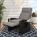 Fauteuil de relaxation fauteuil lounge fauteuil inclinable - Chaise longue en rotin PE - Inclinaison de 150 degrés - Avec table latérale - Anthracite