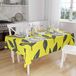 Bonamaison Tafelkleed, Anti-Mold, Sneldrogend, Waterdicht, 100% Polyester Tafellaken, Neon Geel, Rook, 140 x 160 Cm