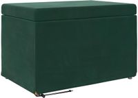 vidaXL Kruk Donkergroen 61 x 41 x 40 cm Velvet en Gefabriceerd Hout