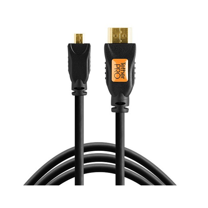 Tether Tools TetherPro HDMI Micro to HDMI 2.0, 10' (3m), Black