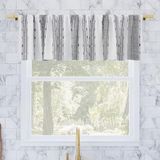 Archaeo Cassidy Slub Textuur Streep Katoen Cafe Gordijn Valance, 52 "x 14" Keuken, Zwart/Wit