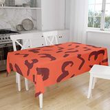 Bonamaison Tafelkleed, Anti-Mold, Sneldrogend, Waterdicht, 100% Polyester Tafellaken, Oranje Bordeaux, 140 x 160 Cm - Ontworpen en Vervaardigd in Turkije