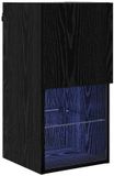 vidaXL Wandgemonteerd TV-meubel Zwart Eiken 30,5 x 30 x 60 cm