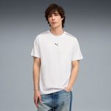 Puma Tape Tee Heren T-shirt Wit Katoen Korte Mouw L