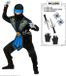 Widmann Ninja pak kinderen Kombat blauw