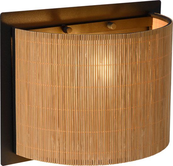 Lucide MAGIUS - Wall Lamp - 1xE27 - Natural - Bamboo