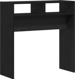vidaXL Wandtafel Zwart Eiken 78 x 30 x 80 cm Bewerkt hout
