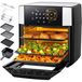StarTech Heetluchtfriteuse - 15 liter - 10 programma's - Kijkvenster - Touchscreen - Draaiende spießfunctie - Zwart