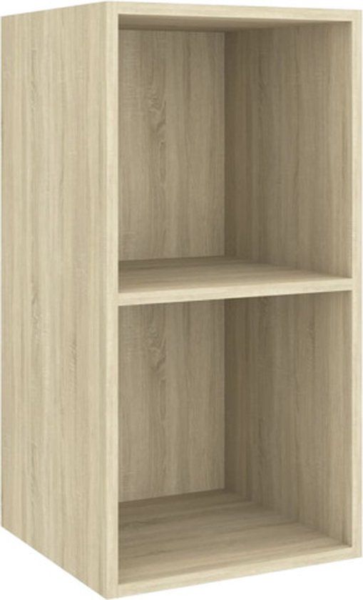vidaXL Tv-wandmeubel 37x37x72 cm bewerkt hout sonoma eikenkleurig