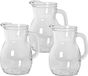 Bormioli Rocco carafe à eau/carafe - 4x pièces - verre - 1000 ml - transparent - carafes