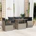 Maison Exclusive - Ensemble de meubles de jardin 6 pièces avec canapé et coussins, gris clair, en polyrotin