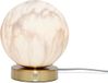 RoMi Lampe de table Carrara - Blanc/Or - Ø16cm