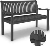 Merkloos Houten Tuinbank Weerbestendig 125 cm Antraciet