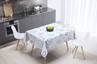 Bonamaison Tafelkleed, Anti-Mold, Sneldrogend, Waterdicht, 100% Polyester Tafellaken, Willekeurig patroon, 140 x 140 Cm
