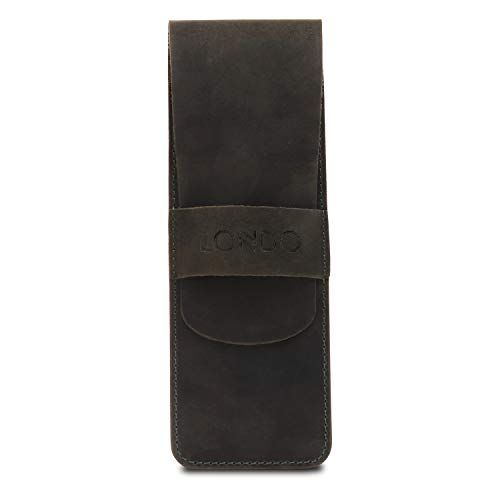 Londo Retro Leather Case with Click Closure (Khaki Green)