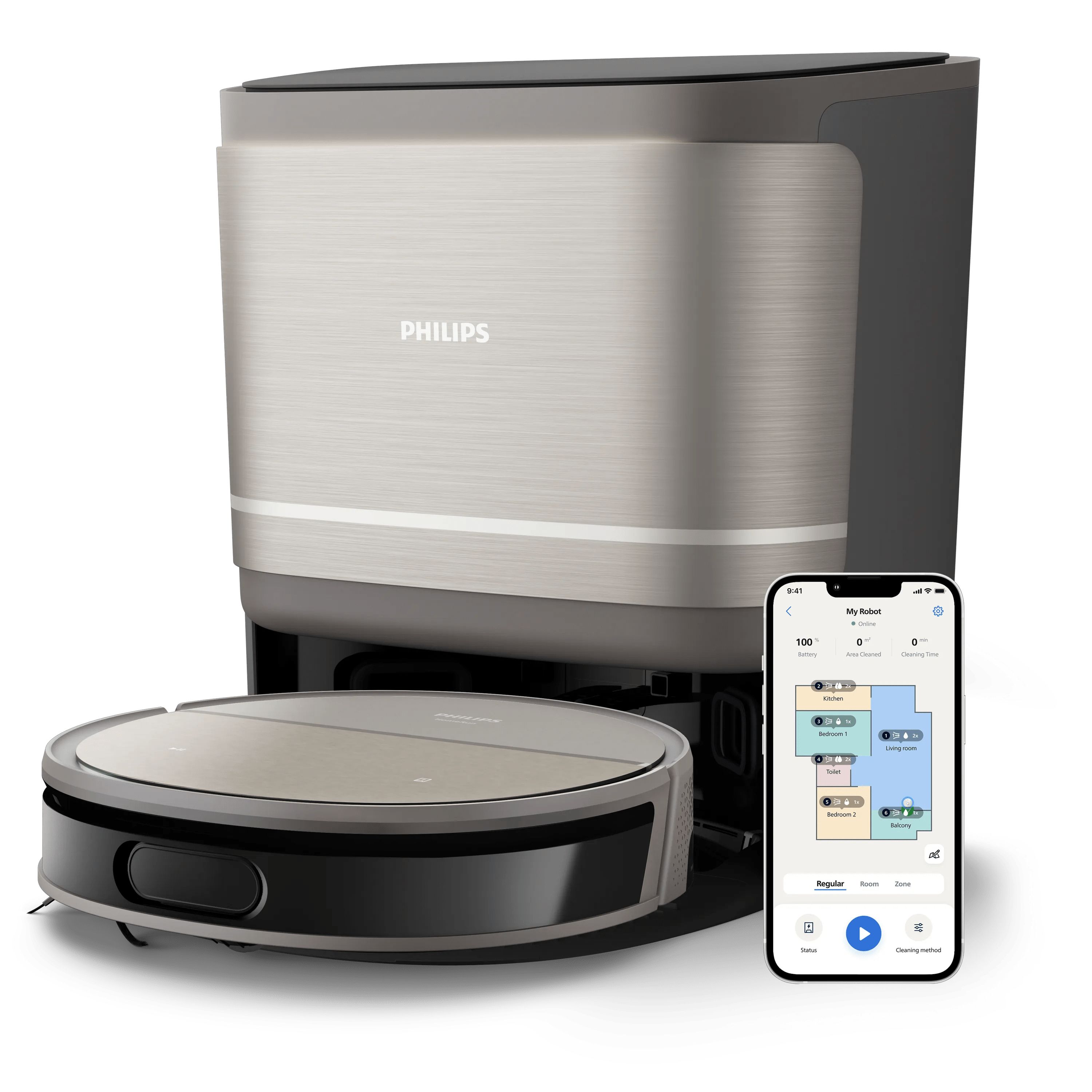 Philips HomeRun 9000-serie Stofzuiger-dweilrobot XU9100/10R1