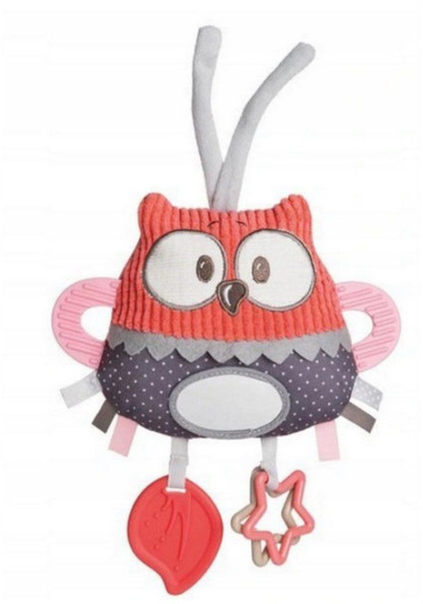 Canpol babies Zacht educatief speelgoed voor kinderwagen / kinderbed Pastel Friends - koraal, 0m+