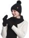 Winterset voor dames met muts, sjaal en handschoenen