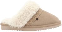 Warmbat Nhill Strap Curly Wool Dames Sloffen - Ecru