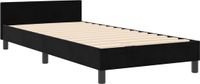 vidaXL Boxspring bed met hoofdeinde Zwart 100 x 200 cm Fluweel