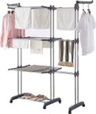 Homewell - Tour à linge extensible avec roulettes