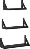 vidaXL Wandplank Zwart Eiken 37 x 12 x 13 cm