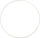 Creativ Company Metalen draad ring d: 20 cm Wit per 5 stuk