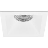 BES LED Spot Armatuur GU10 - Pragmi Pollon Pro - Spot encastré - Carré - Blanc - Aluminium - Encastré - 82mm