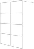 vidaXL Inloopdouchewand 140x195 cm Transparant ESG-glas Wit