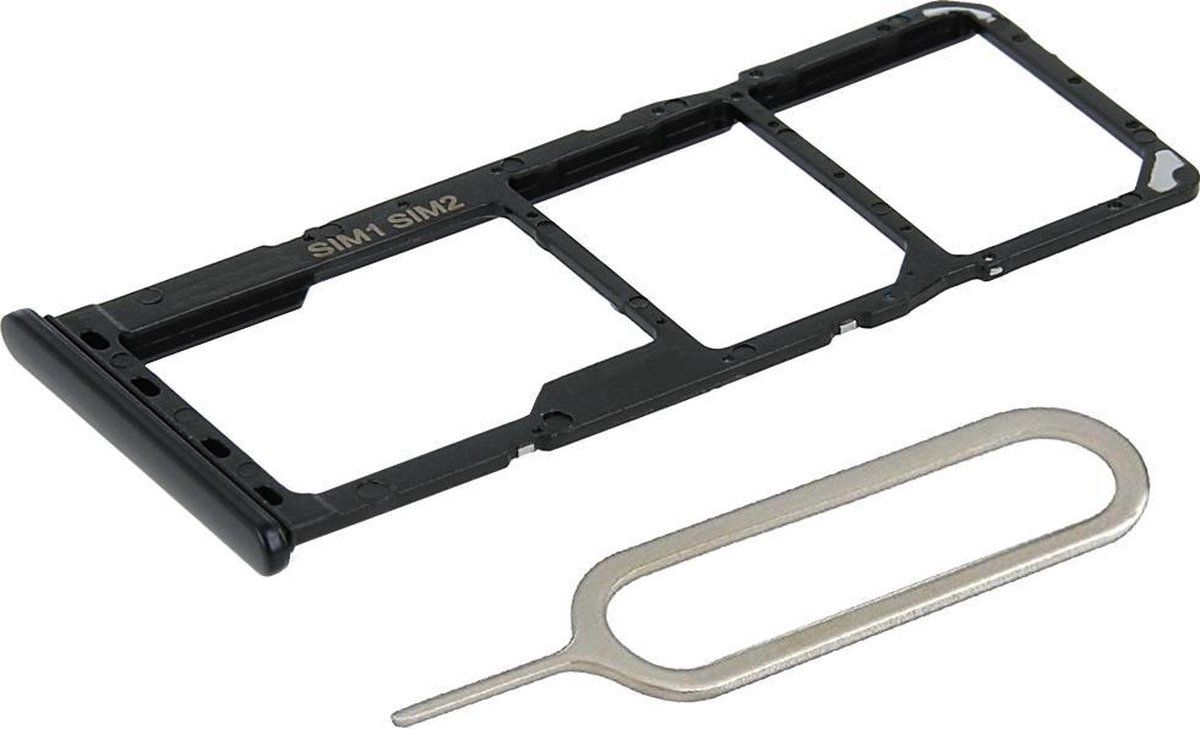 Mmobiel Samsung Galaxy A21s (A217) Dual Sim Tray Kaart Houder Nano Slot (Zwart)