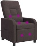 vidaXL Relaxstoel Donkerbruin Stof