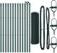 vidaXL - zeshoekig - gaashek - met - grondbevestiging - 25 - x - 0,5 - m - Bosgroen - Mesh