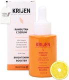 KRİJEN Krijen Vegan Gezichtsserum met Rambutan-extract, Vitamine C, Ferulinezuur & Hyaluronzuur 30 ml