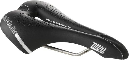 Selle Italia Gel Superflow Zadel Dames, zwart Breedte S | 13,5cm