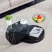 OKWISH Table basse - Verre trempé avec structure noire - Rangement multicouche pour salon - MDF noir transparent