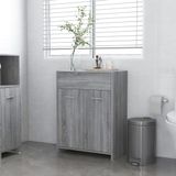 Maison Exclusive - Armoire de salle de bain, Sonoma gris, 60x33x80 cm, panneau de particules