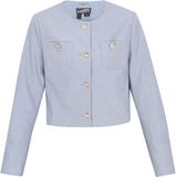 DreiMaster Vintage DreiMaster Blazer Lichtblauw Katoen/Polyester XXL