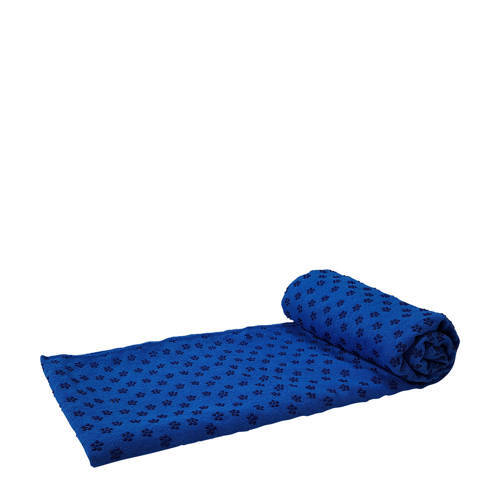Tunturi Silicone Yoga handdoek met anti slip met draagtas Blauw