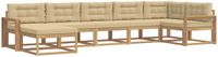 vidaXL Buiten bankenset 7 st Wit en Beige