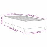 vidaXL Platformbedframe Donkergrijs 80 x 200 cm Corduroy stof