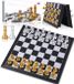 Jeu d'échecs magnétique pliable sans marque - Plateau d'échecs compact pour les voyages et les activités familiales