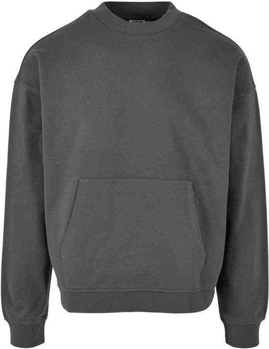 Urban Classics Organic Boxy Pocket Crewneck Sweater - Men - XL - Grey