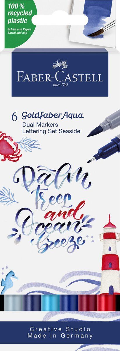 Faber-Castell Goldfaber Aquarelmarker Duo - Jungle Letteringset - 6 Stuks